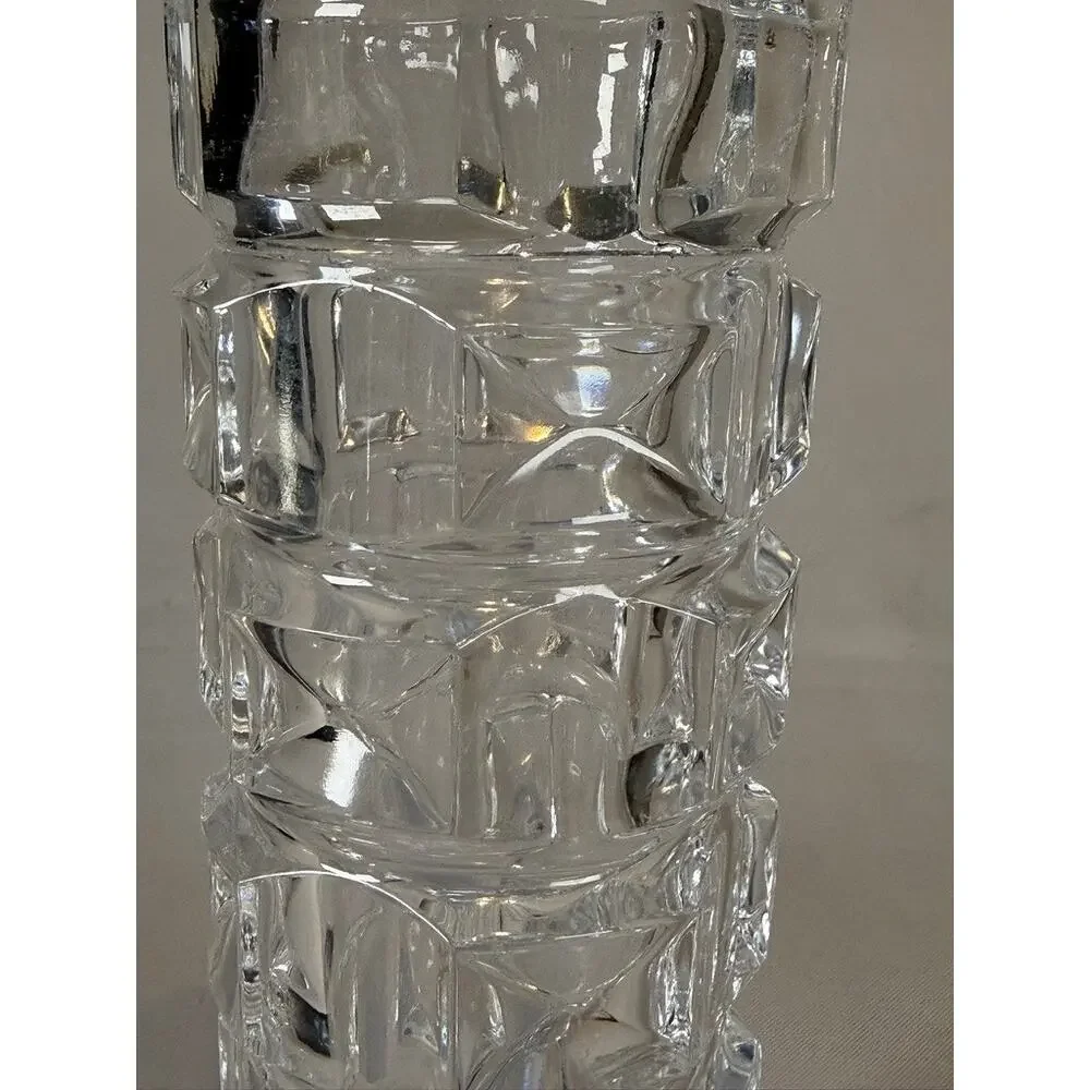 Vintage MCM Jacques-Georges Durand Luminarc Crystal Vase Cubist